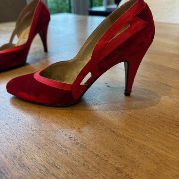 Vintage Gianni Versace Velvet Shoes - EU Size 36 - Picture 7 of 12